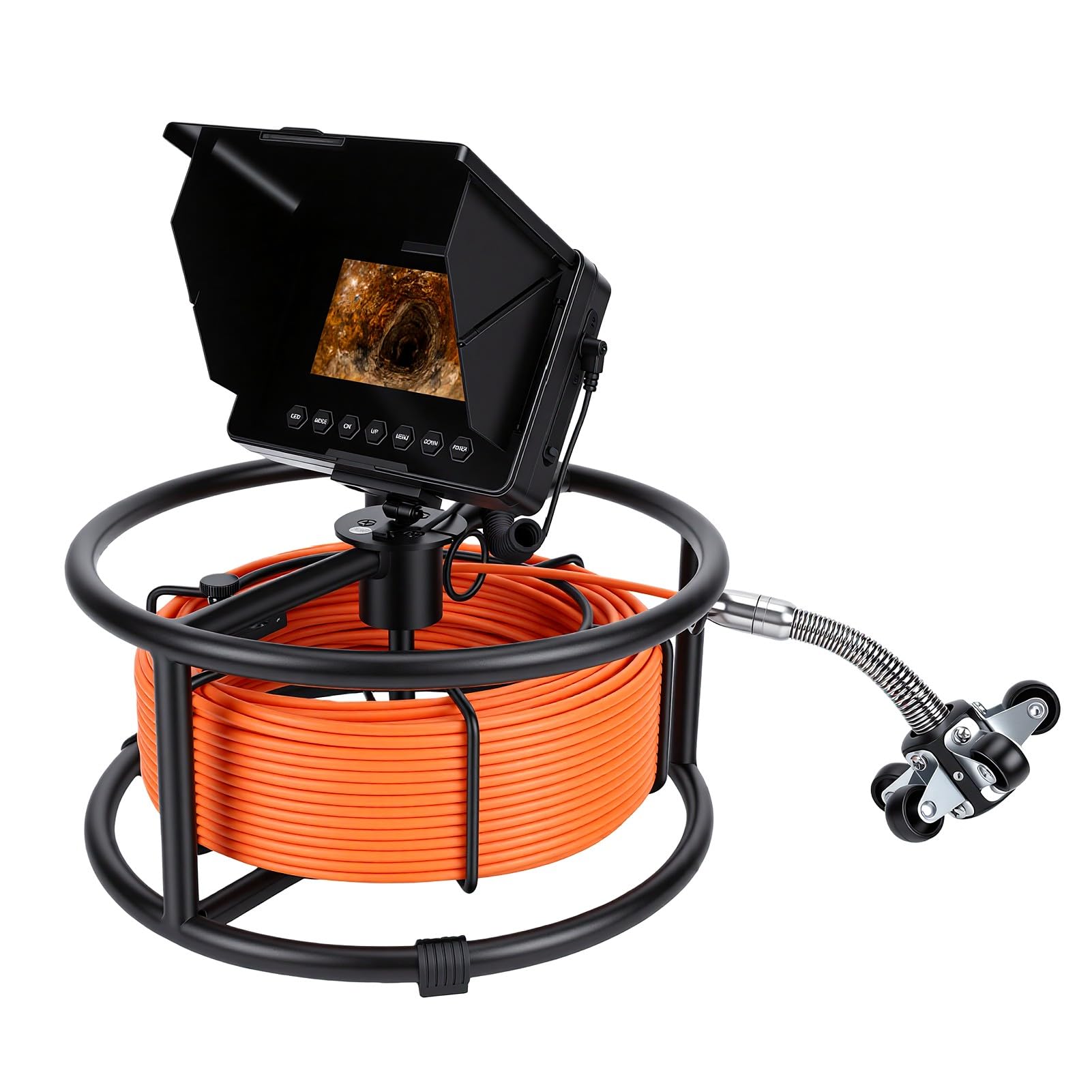 Bewinner Cámara de Inspección de Tuberías de Alcantarillado con Grabación DVR de Monitor de 4,3 Pulgadas (F2543DC23-30M-K) | Sonda resistente al agua de 23 mm, lente gran angular de 145°, uso en plomería, contratistas y propietarios de viviendas,