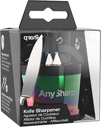 Miniatura 8 de AnySharp Afilador de cuchillos de metal profesional con succión, aceite Slick