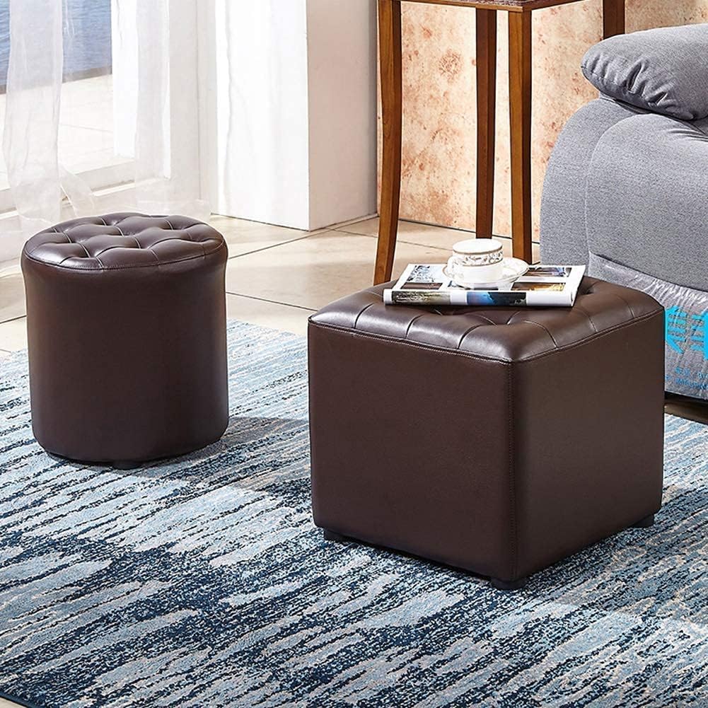 JAI BABA RI POSIS WORKS Ottoman Leather Chair Sitting Stool for