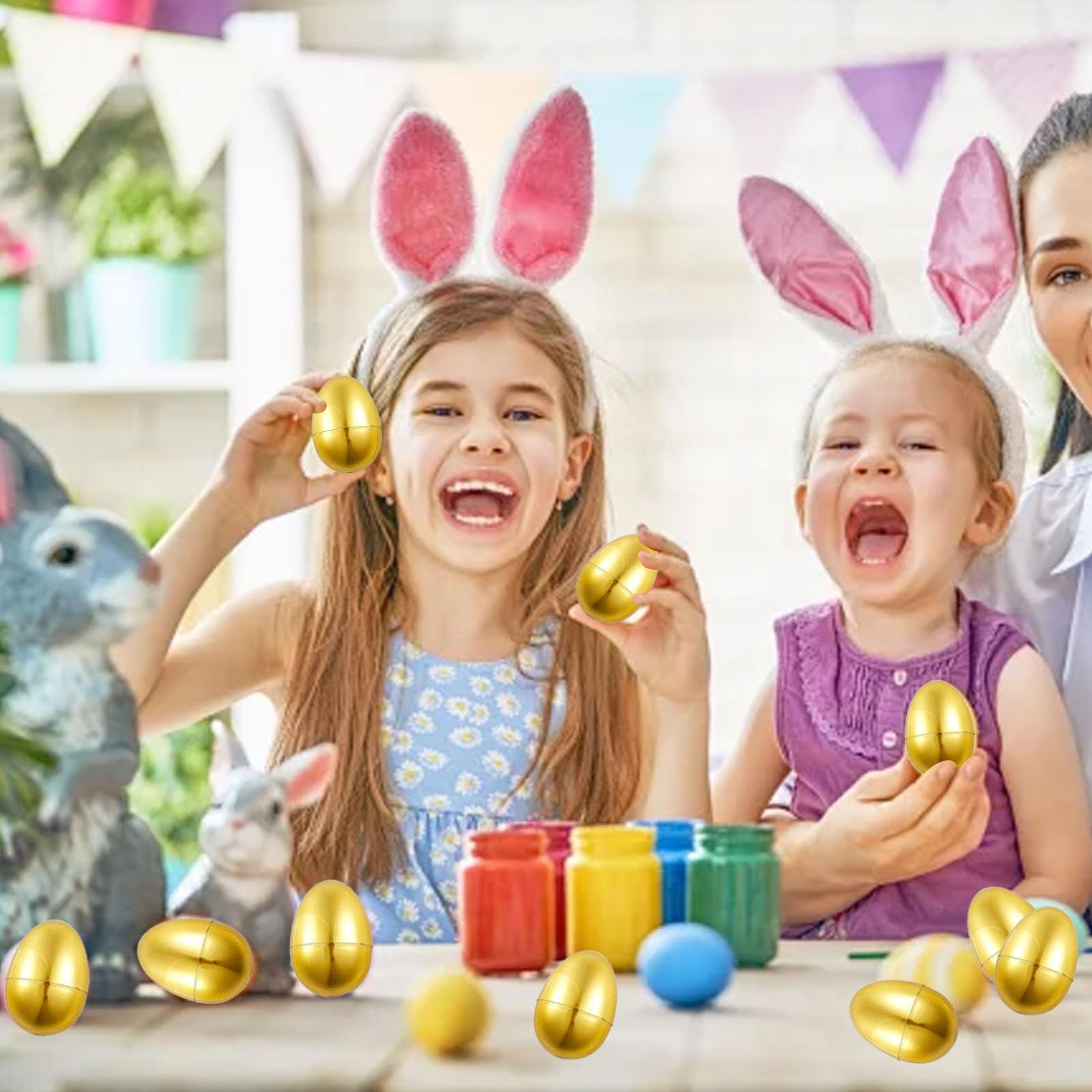 12 Huevos de Pascua para Rellenar, Decoración de Pascua para Búsqueda