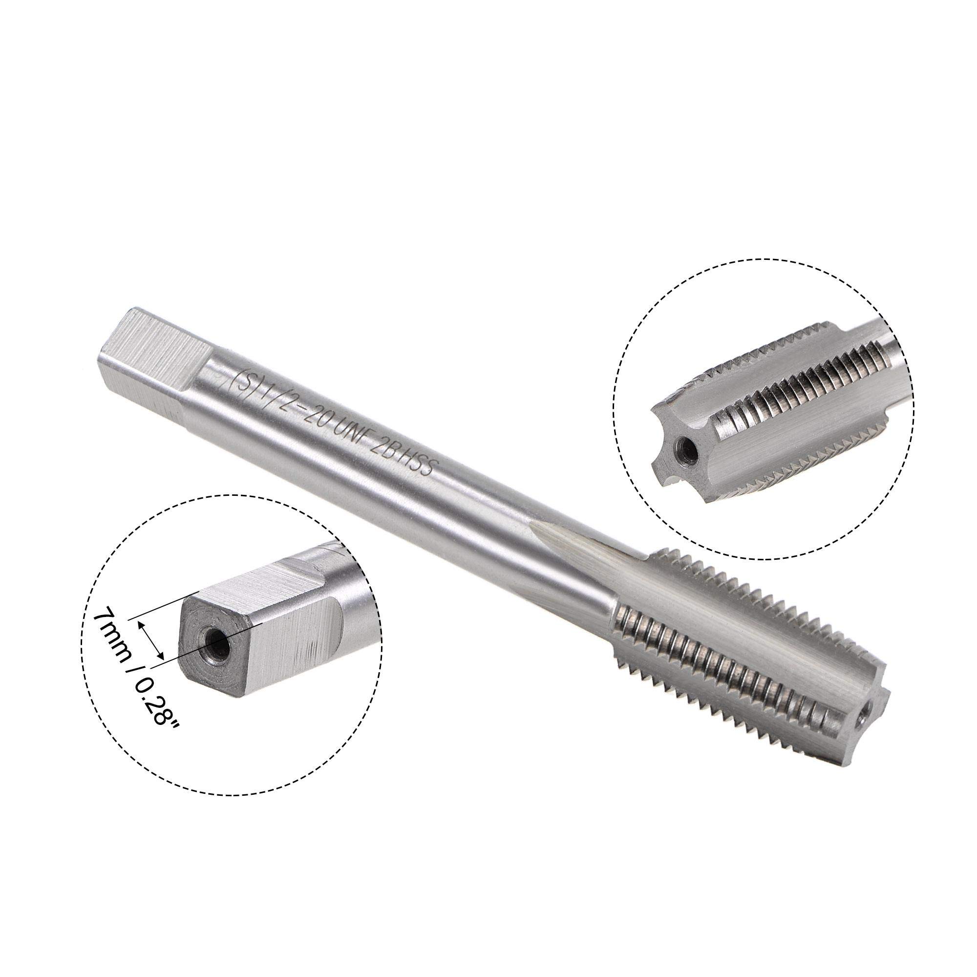 sourcing map 1/2"-20 UNF Set di maschi e matrici per macchina HSS con filettatura rotonda, mano destra