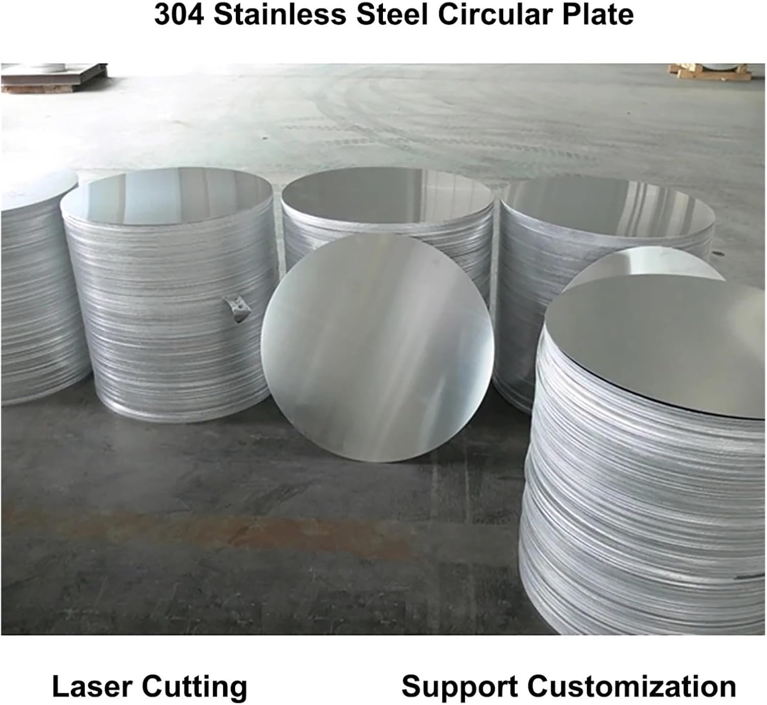 Stainless Steel Circular Plates Metals Round Shee 1pcs Dia 50mm-350mm Circular Sheet 304 Disk Thickness 0.6mm 0.8mm 1mm(Thickness 0.6mm*Dia 300mm)