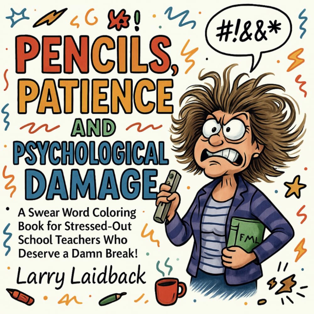 Pencil, Patience And Psychological Damage: A Swear Word Coloring Book for Stressed-Out School Teachers Who Deserve a Damn Break!
