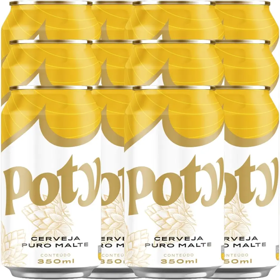 CERVEJA PURO MALTE POTY LATA DESC 350ML C/ 12 UNID