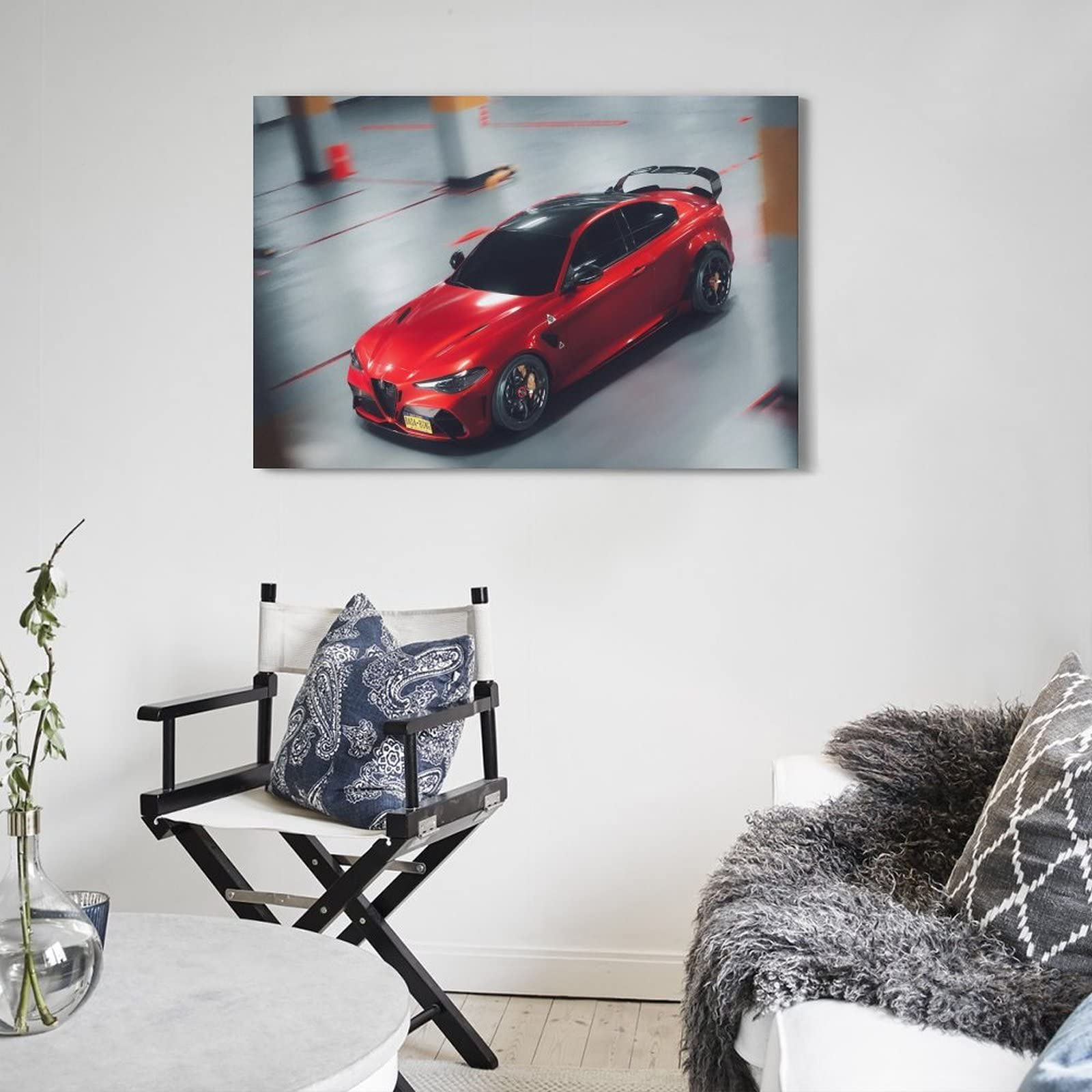 ZONDER Poster di auto sportive per Alfa Romeo Giulia GTA Supercar Racing Car Poster dipinto decorativo