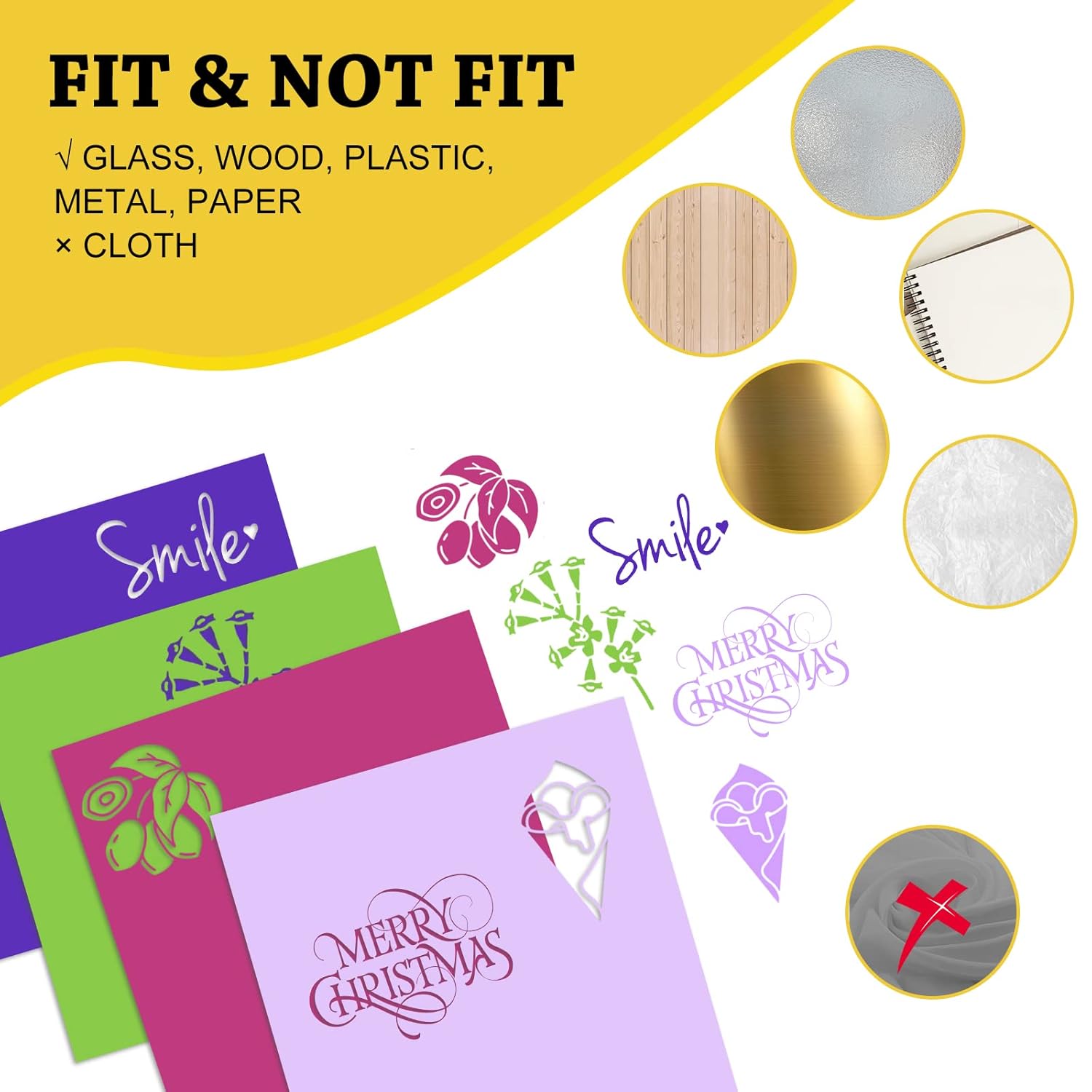 UCEC Vibrant Color Combo: 66-Pack 13"x12" Removable Vinyl Sheets with 43 Assorted Colors, 12 Black Vinyl Sheets, 10 Transfer Tape Sheets, and a Premium Scraper - Ideal for DIY Projects