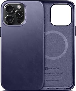 جراب موبايل من الجلد الفاخر في فولت متوافق مع ايفون 14 برو ماكس - مضاد للصدمات وشحن مغناطيسي - حماية ممتازة واداء فائق بتصميم انيق. ارجواني