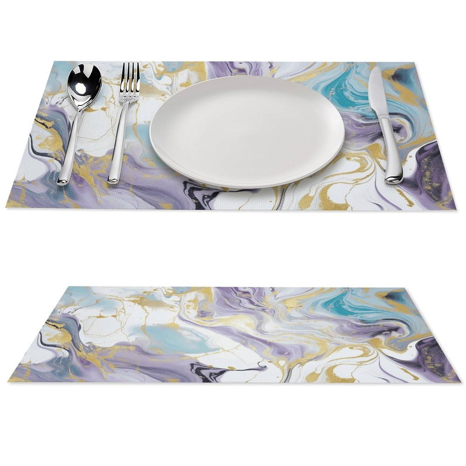 Sets de table antidérapants et lavables en PVC tissé résistant à la chaleur lot de 4