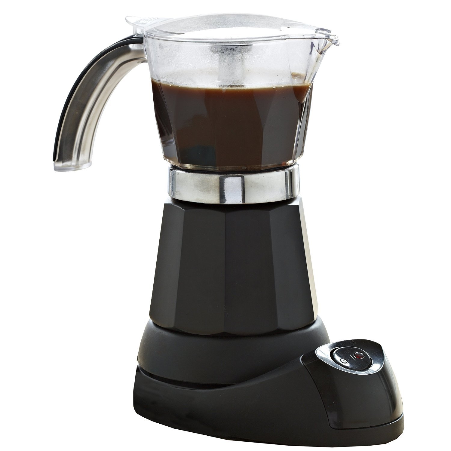 Imusa USA Black Espresso Maker, 3-6-Cup