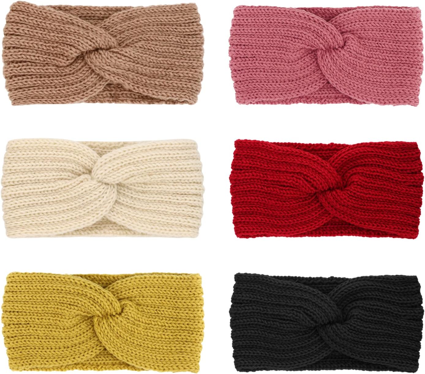 DRESHOW Winter Headbands for Women Knit Wide Headband Winter Warm Ear Muff