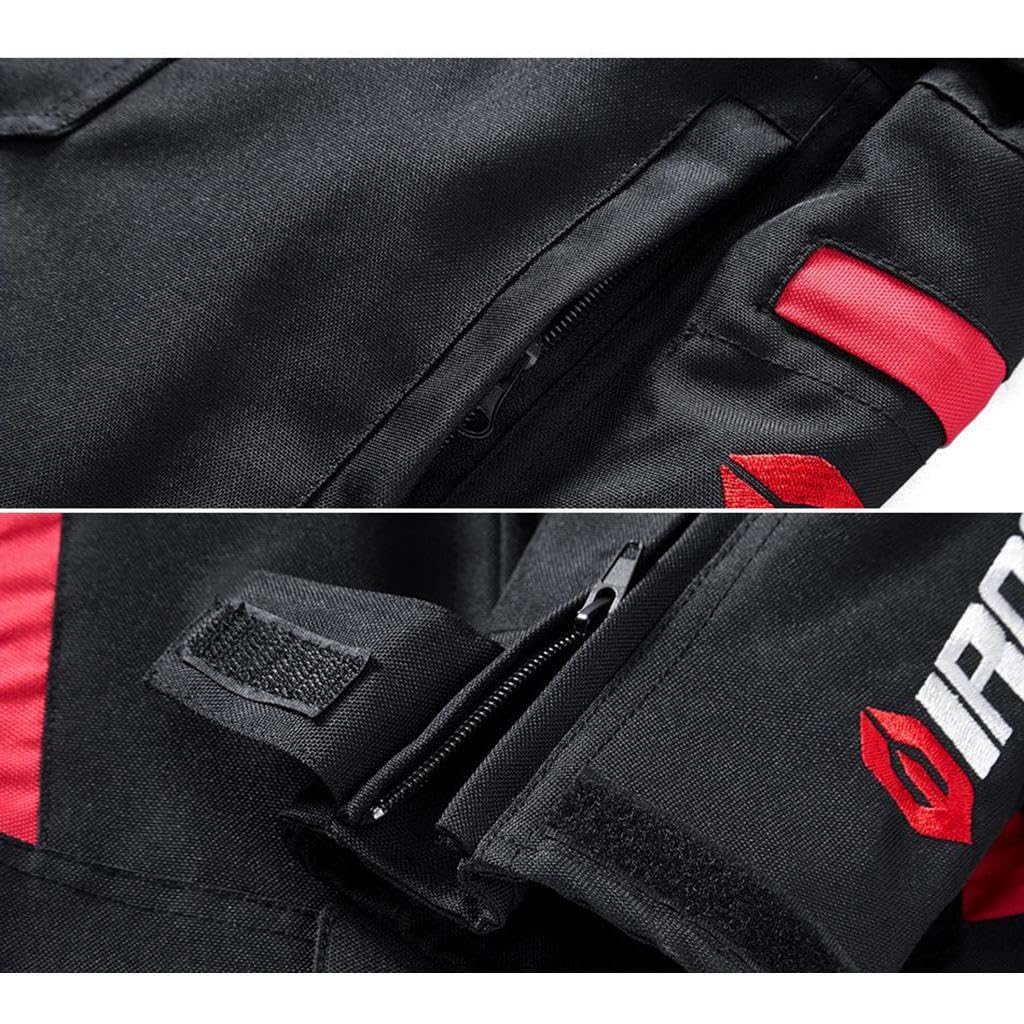 Chaqueta de motociclista Chaquetas de moto Ropa de moto Carreras Conducción Versátil Tres capas Seguridad Equipada Característica Impermeable Chaqueta a prueba de, Negro, L