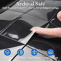 Vista 5 de Carpeta de tarjetas prémium con 9 bolsillos para 540 tarjetas, carpeta de tarjetas coleccionables de poliuretano resistente, álbum de colección