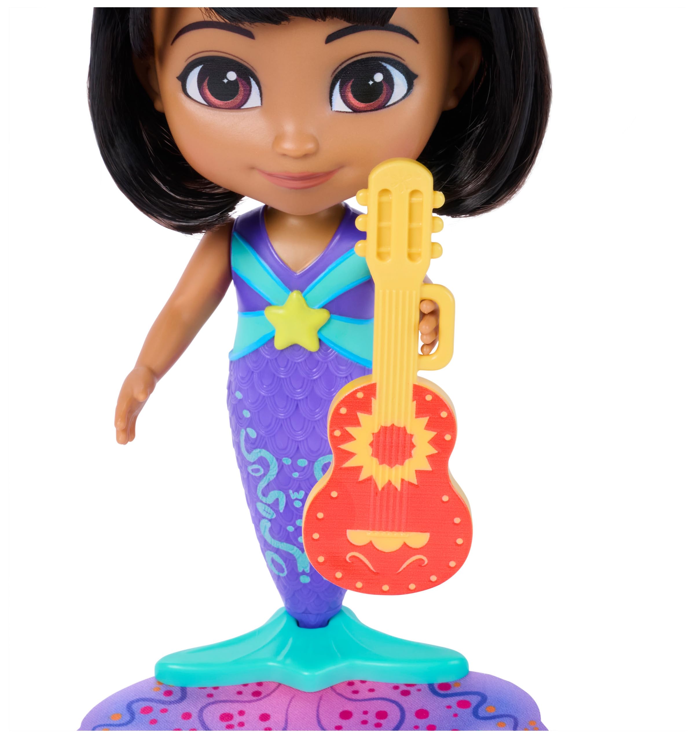 Dora, Maravillosa Dora aventurera, muñeca de Sirena Que Cambia de Color con 2 Accesorios, Juguetes para niños y niñas a Partir de 3 años