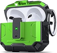 Vista 27 de DASFOND Armor - Funda rígida para auriculares Airpods Pro, grado militar, protección completa, a prueba de golpes, soporte de carga inalámbrica