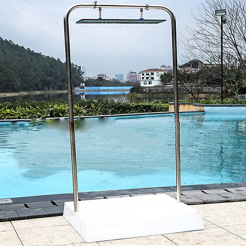 Ensemble De Douche Sauna pour Piscine, avec Bain De Pieds, 210 Cm De Haut