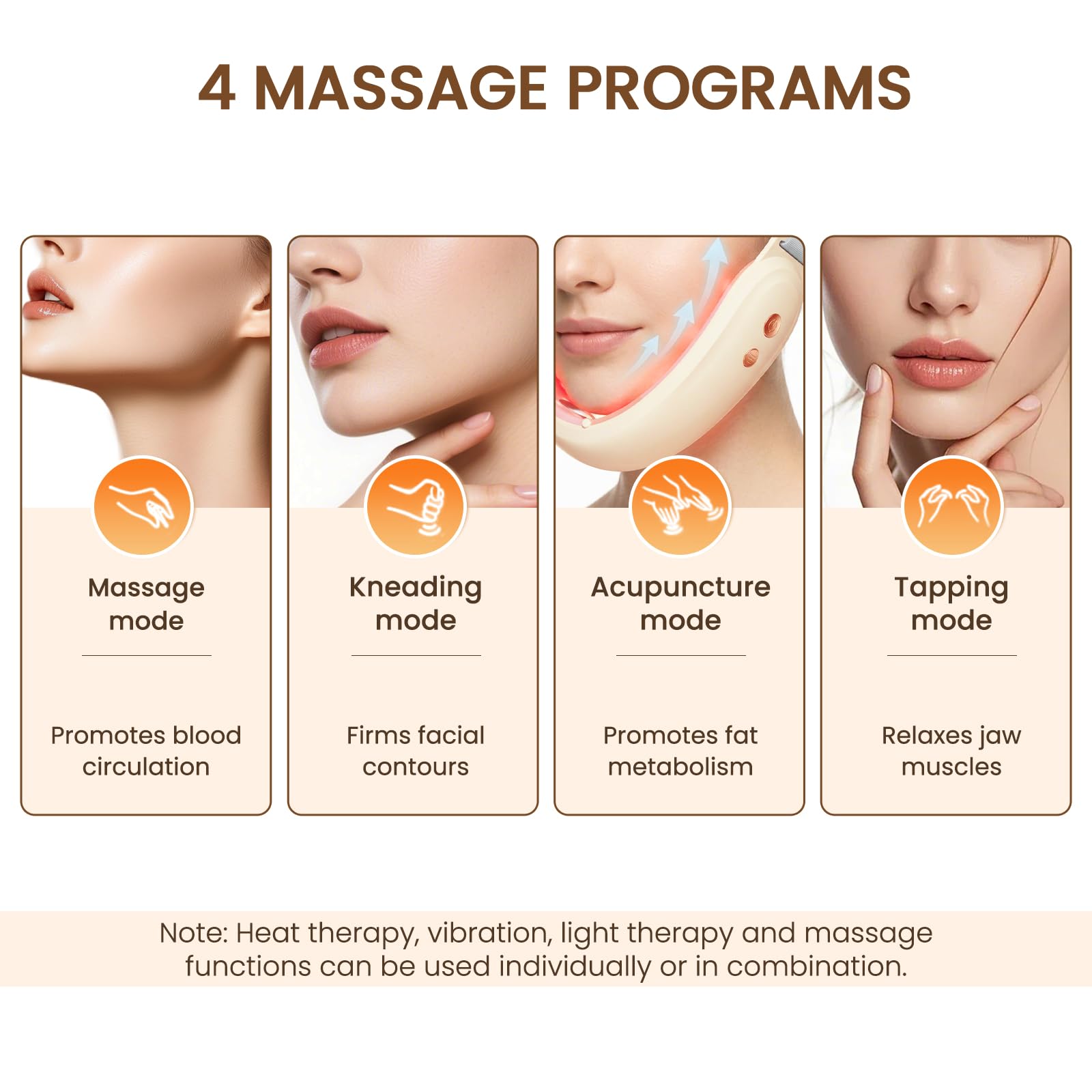 Doppelkinn Entferner, Elektrisches V-Face Shaping Massager, 9 Intensitätsstufen 4 EMS Modi, 42°C Rot & Blaue Gesichtsmassagegerät, Face Lifting Gerät Gegen Falten mit Fernbedienung