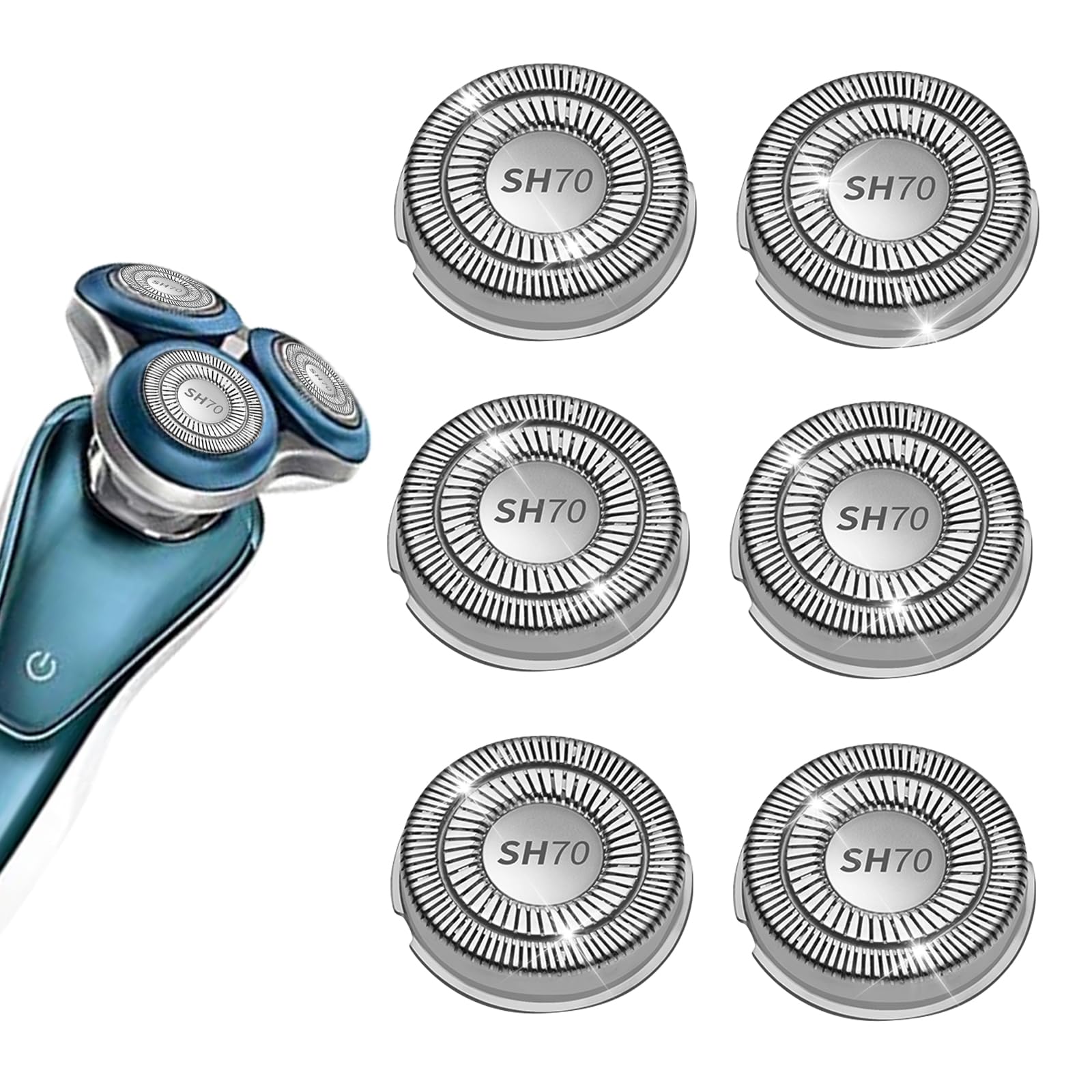 Amazon.com: SH70/71 Replacement Heads Blades Fit for Philips Norelco ...