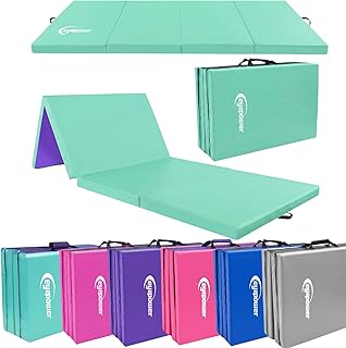 eyepower Colchoneta de Gimnasia Plegable Gruesa 180x60x5 cm - Esterilla Fitness para Rítmica y Artística - Infantil y para Casa - Superficie de Suelo Amortiguadora para Entrenamiento Interior