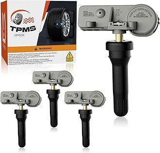 ISINLASSO TPMS Sensor, GM 315MHZ Pre-Programmed Tire Pressure Sensors Fit for Chevy Silverado GMC Cadillac Buick Pontiac Saturn Hummber Saab 13581558 13586335 13598771 4pcs