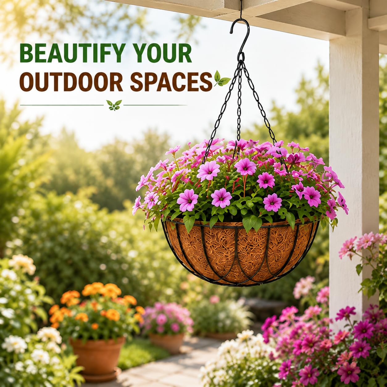 Bio Blooms Coir Hanging Pots - 4 Pack -2 Bio Blooms Coir Hanging Pots - 4 Pack -2