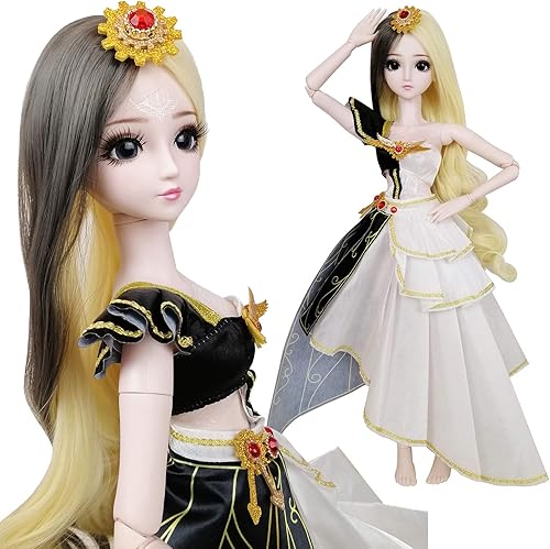 Justice 13 BJD SD Doll Girl 24" 23.6 in 20 bolas articuladas BJD Muñecas Set completo de juguete Diosa + accesorio