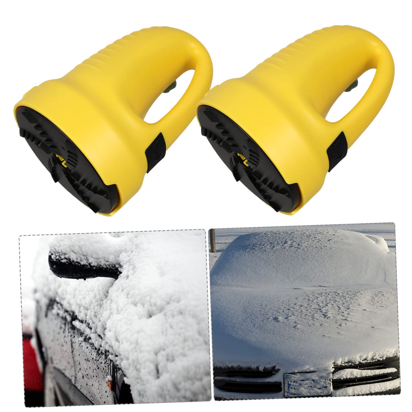 Cabilock Raschietto per Neve e Ghiaccio Strumento per Rimuovere Neve e Ghiaccio dal Vetro per Parabrezza Auto Multifunzionale in ABS, Facile da Riporre