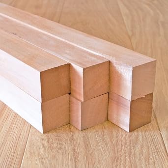Exotic Wood Zone | African MahoganyWood Turning Blanks 4pc - 1-1/2" x 1-1/2" x 30
