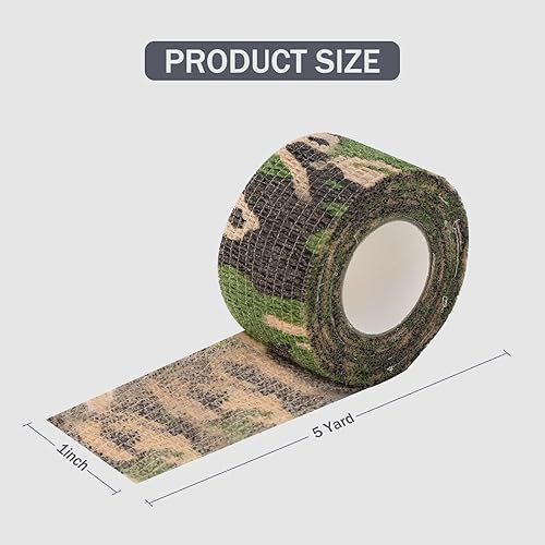 Miniatura 2 de EZ Tattoo Grip Tape  24 unidades (1 pulgada x 5 yardas), vendaje autoadhesivo de camuflaje para hinchazón de esguinces de muñeca y tobillo, rollo