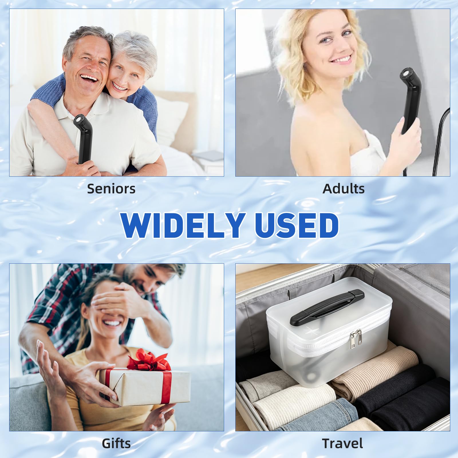 Bidet Portatile, 2.3L Bidet Elettrico, Spruzzatore Portatile per Bidet | Doccia Portatile Campeggio, Ideale per Bagno, Escursioni all'Aperto, Igiene Personale e Cura degli Animali