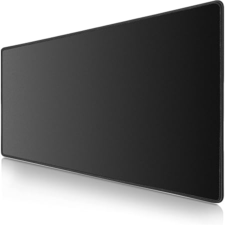Extended Mouse Pad, Canjoy Gaming Mouse Pad, XXL Large Big Computer Keyboard Mouse Mat Desk Pad with Non-Slip Rubber Base and Stitched Edge for Home Office Gaming Work, 31.5x15.7x0.12inch, Black…