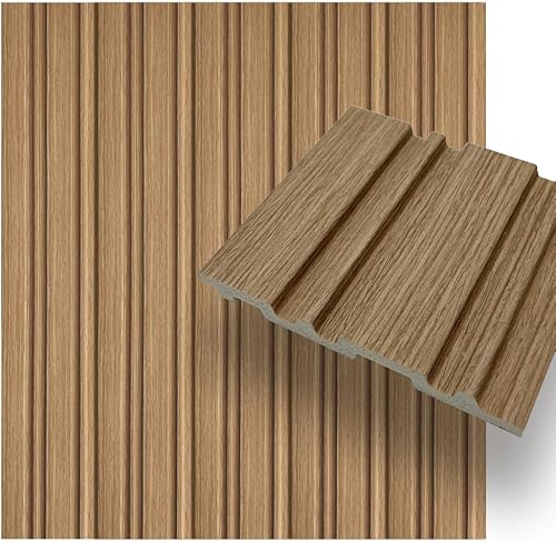 Miniatura 1 de Concord Paneles de pared 3D  Muestra - Roble natural  4 x 4 pulgadas  Paneles impermeables  CO810-115