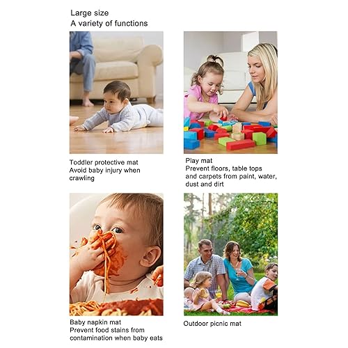 Miniatura 2 de Tapete para gatear para bebé tapete para gatear evita resbalones impermeable lindos patrones tapete para silla alta