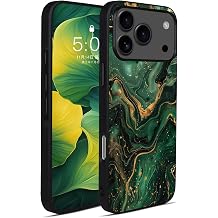 for 17 Pro Case Magsafe Cute Luminous Floral Phone Case Slim Fit Soft TPU Shockproof Camera Protection for 17 Pro Magnetic Case Green Marble Glow in The Dark