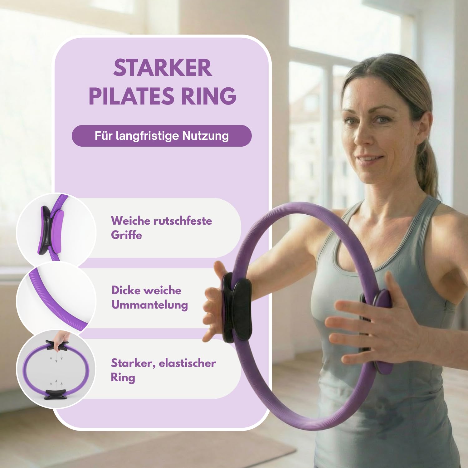 Homeblend 9-teiliges Pilates-Set – Pink – Gewichte, Widerstandsbänder, Socken, Ball & Ring – Fitness-Set für das Heimtraining – Hand- und Fußgelenkgewichte | Ring, Ball & Bänder, Knöchelgewichte & Rutschfeste Socken