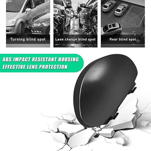 Miniatura 3 de Ziciner Espejo de punto ciego para automóvil, espejo auxiliar convexo de gran angular de rotación de 360, espejo retrovisor lateral ajustable para