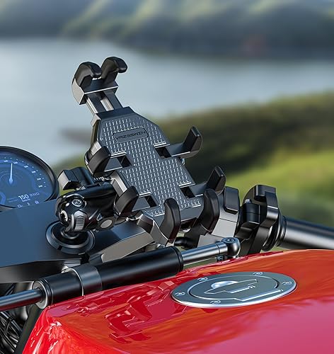 Miniatura 8 de Soporte de teléfono para horquilla de motocicleta amortiguador de vibraciones Soporte para teléfono celular de motocicleta antivibración con brazo