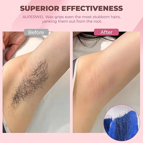Miniatura 10 de Auperwel Kit de cera para la nariz, 3.53 oz de cera para la nariz, 20 aplicadores Blu, kit de depilación de fosas nasales para hombres y mujeres,