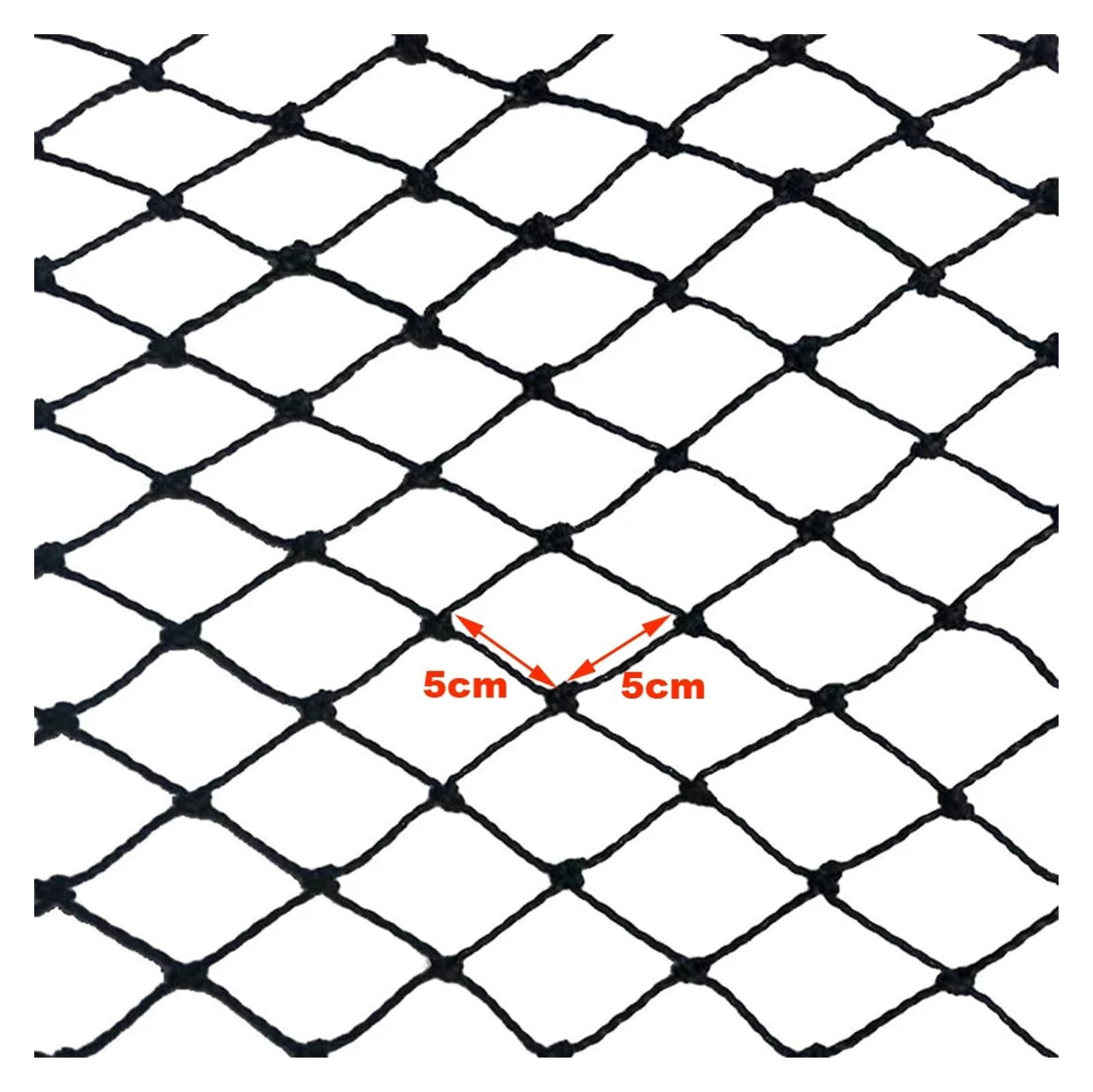LYVQZPWLRRéseau anti-oiseau en nylon, Filet anti-oiseaux noir robuste for clôture de jardin et cultures, filet de protection anti-oiseaux, cerfs, chats, chiens, poulets, filet de pêche(3mx5m,3cmx3cm C
