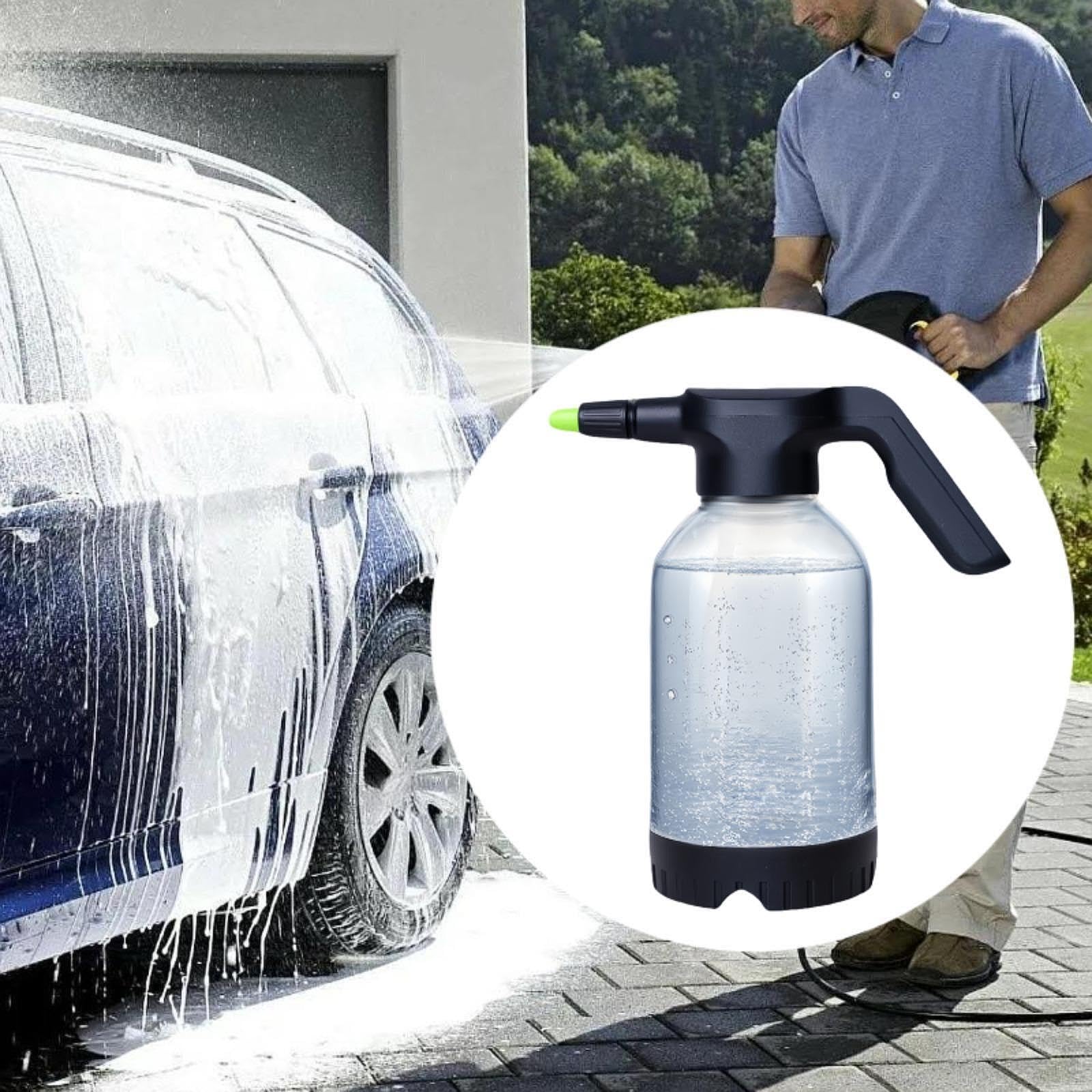 Gralara Elektrischer Schaumsprüher 2L für Autopflege, Blumenbewässerung, Haushalt
