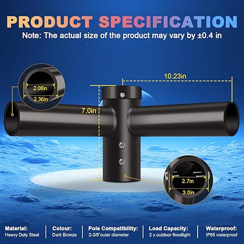 Vista 10 de ledmo Luz LED de estacionamiento de 300 W, 36000 lúmenes, 5000 K, ajustable, ajuste deslizante, iluminación de seguridad con fotocélula