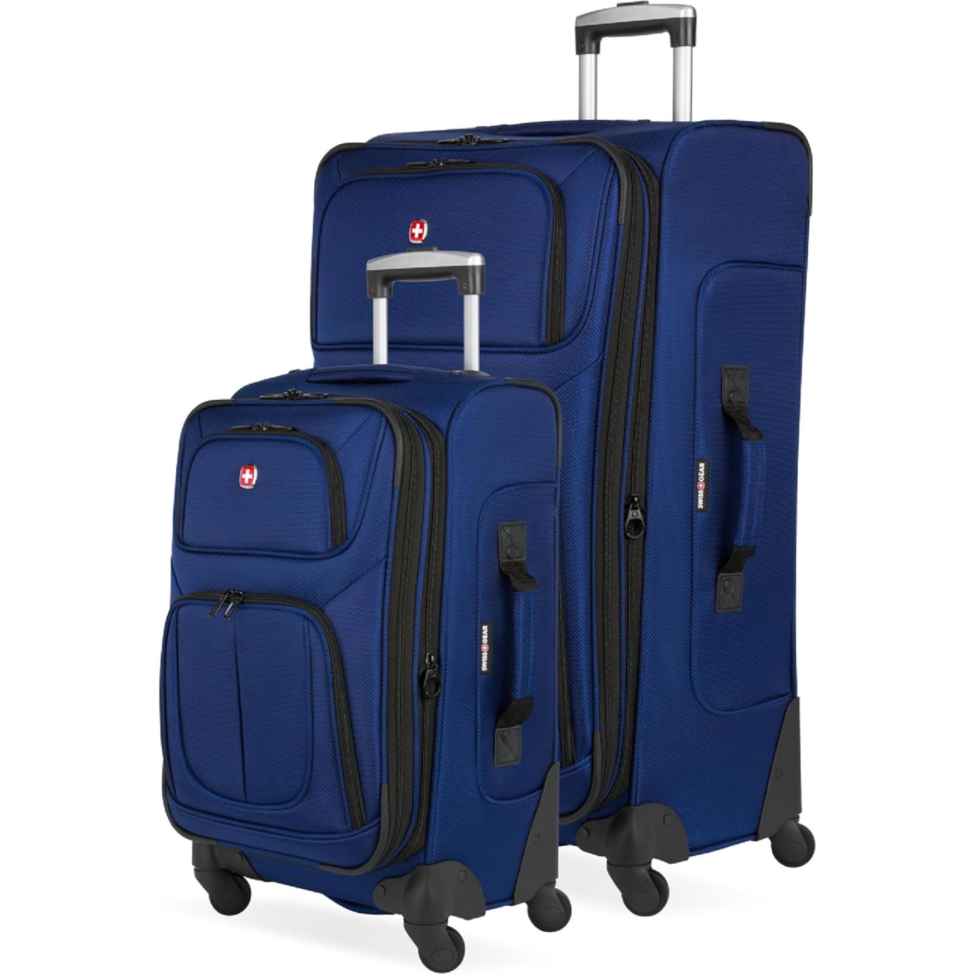 SwissGear Sion Softside Expandable Luggage, Blue, 2-Piece Set (21/29),  Blue, 2-Piece Set (21/29), Sion Softside Expandable Luggage