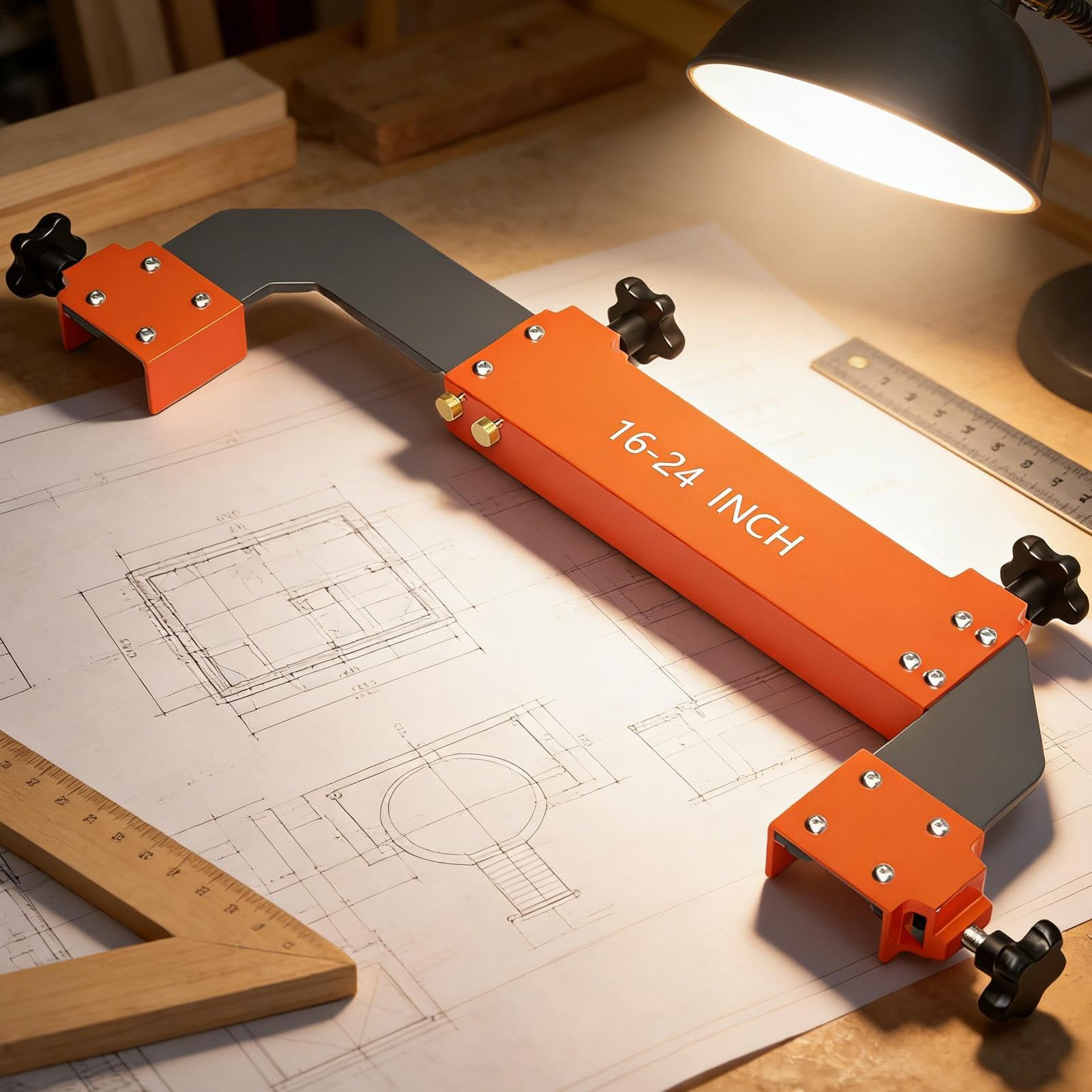 Strumenti per Lavorazione del Legno Righello di Misura in Lega Alluminio | Utensile per Assemblaggio Mobile per Muratura, Falegnameria, Fai da Te, Costruzione, Montaggio, Ferramenta