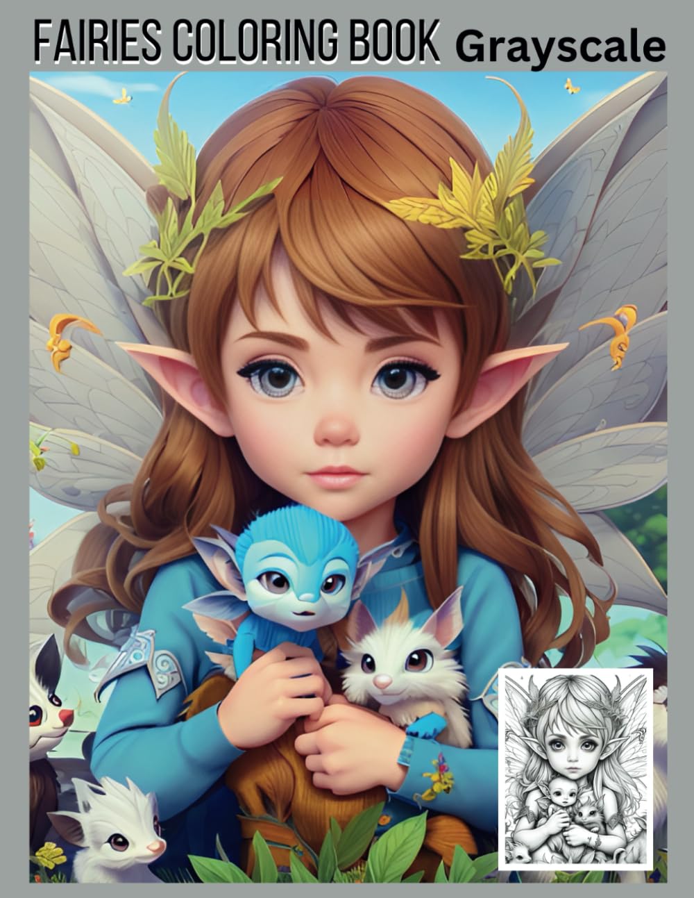 Fairies coloring book: “Grayscale Fairies in a Monochrome Realm”