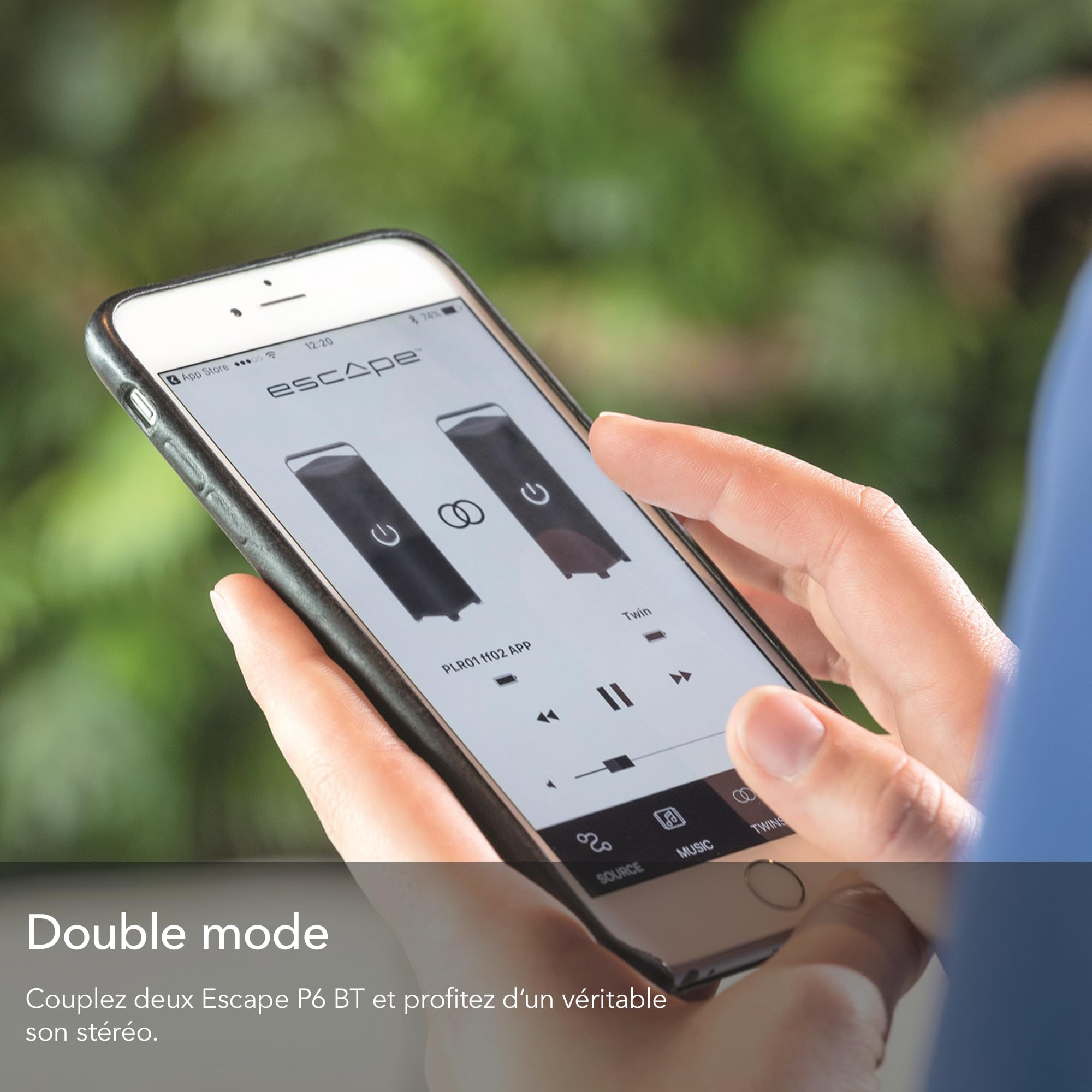 Escape P9 Haut-Parleur Bluetooth d'extérieur (IPX4 résistant aux intempéries, 100 W, autonomie de la Batterie 16 h, sans Fil, Portable) Noir