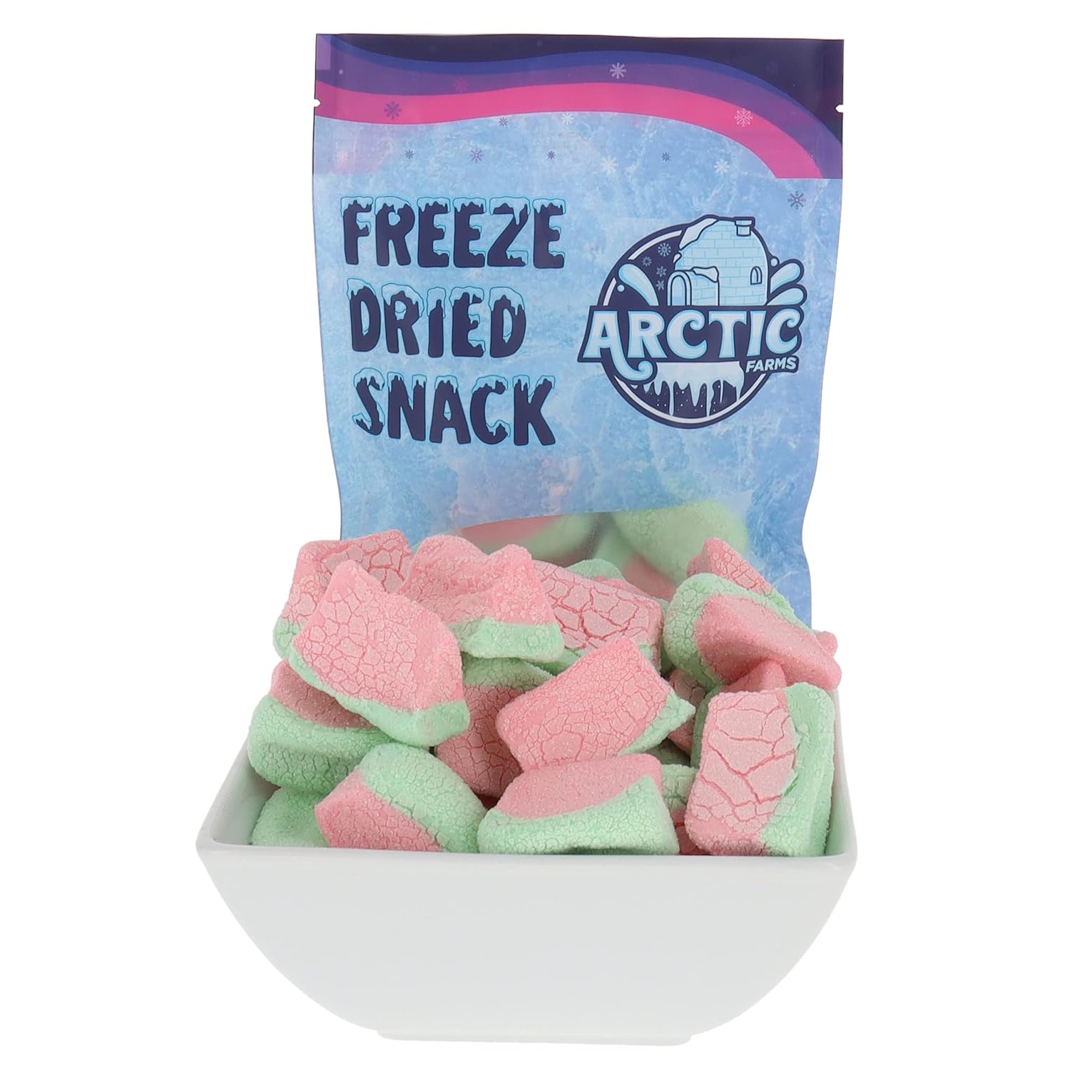 Arctic Farms Freeze Dried Candy Marshmallows Candy Bagged and Boxed (Watermelon