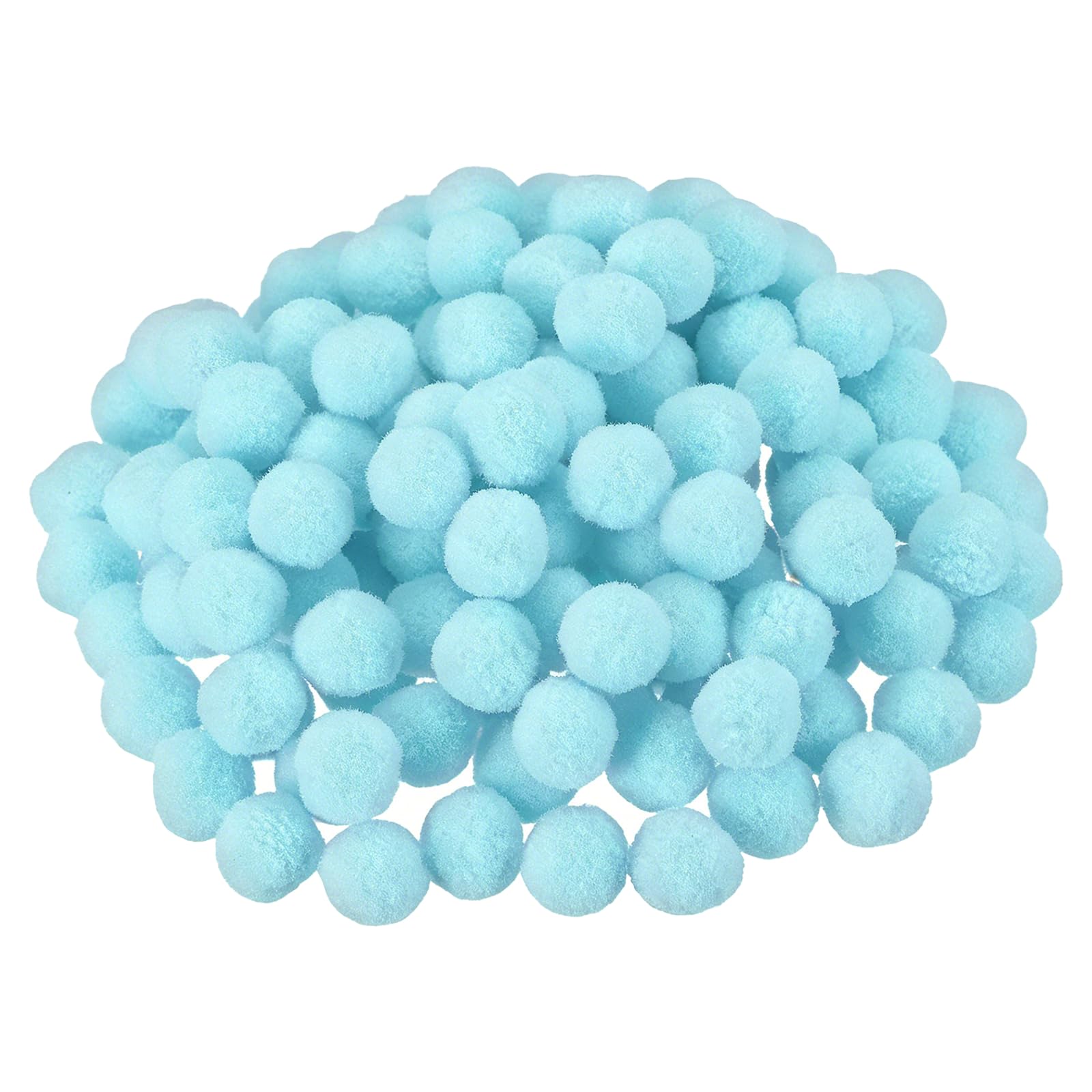 PATIKIL 0.8inch Pom Poms for Crafts, 150Pcs High Elastic Fuzzy Pastel Balls for Art Supplies DIY Creative Craft Material Handicraft Decorations, Water Blue โ image 1