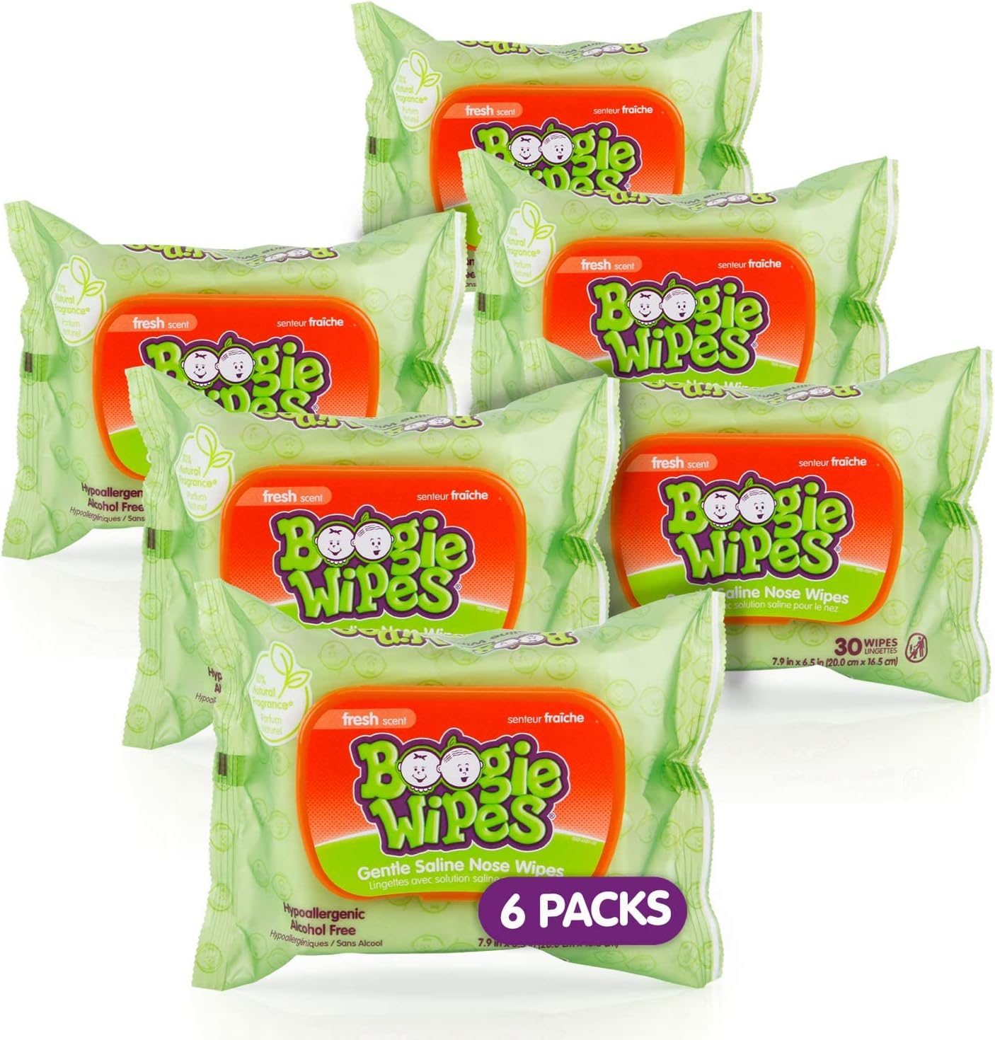 Boogie Best of Wipes Bundle, Buy More Save More, Pack of 6 Wipes Fresh Scent and Hands Sanitizing Wipes Bundle