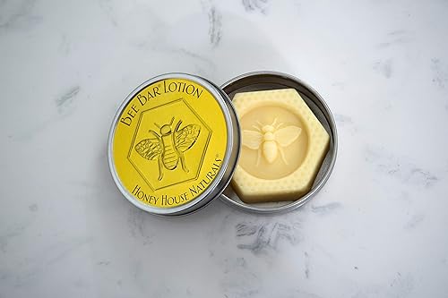 Miniatura 2 de Honey House Naturals Bee Bar Duo  Vainilla  Pequeña 0.6 onzas y grande 2 onzas  Barra de loción ultra hidratante totalmente natural infundida con