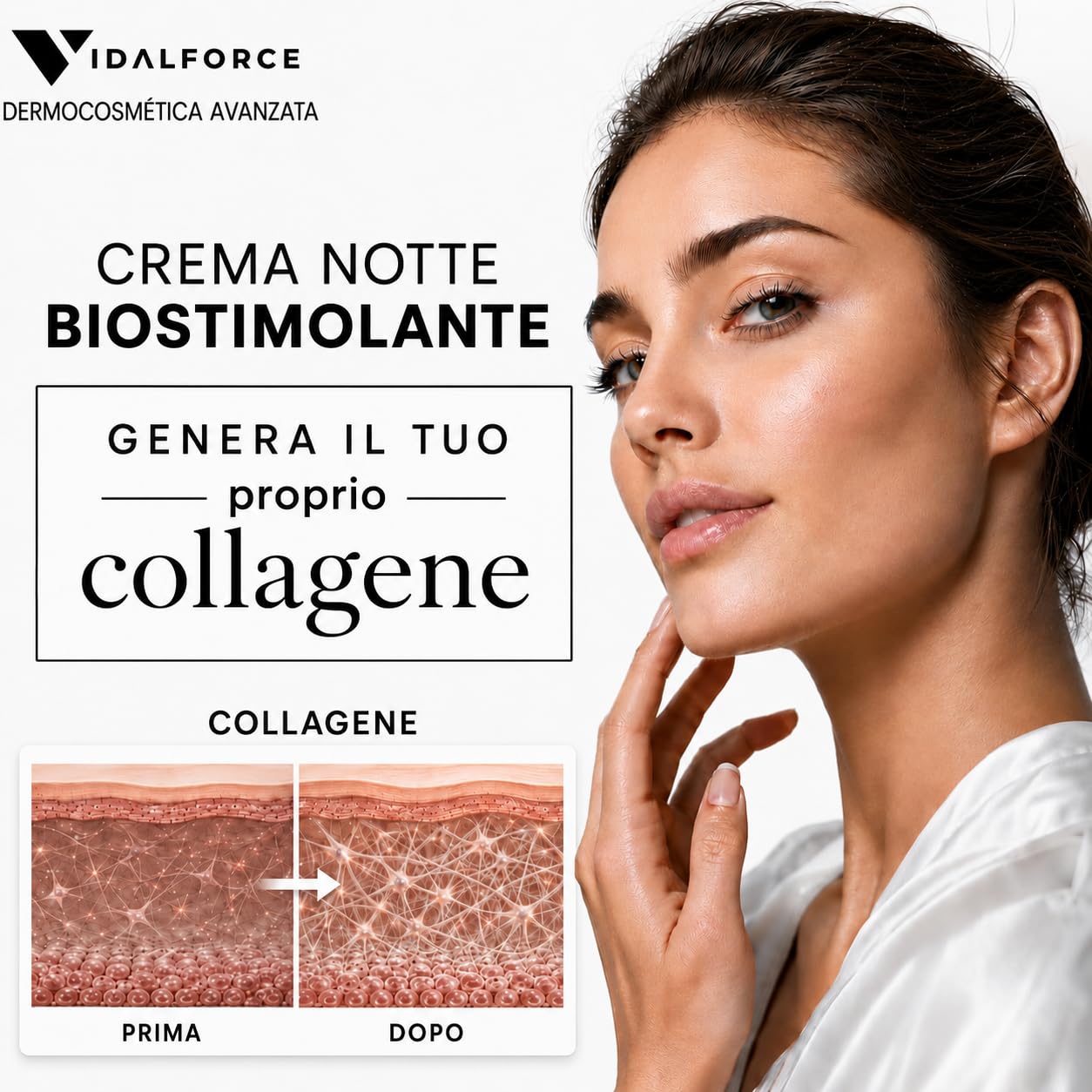 GLOW NIGHT Crema Notte Antietà Biostimolante, Retinolo Incapsulato con Bakuchiol e Acido Ialuronico Full-Spectrum I 100/100 Yuka I Crema Antirughe Donna e Uomo. 50 ml