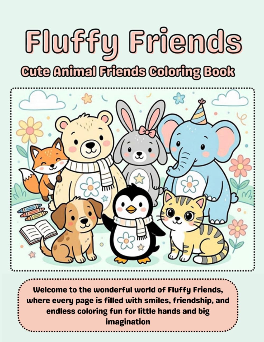 Fluffy Friends: Cute Animal Coloring Book